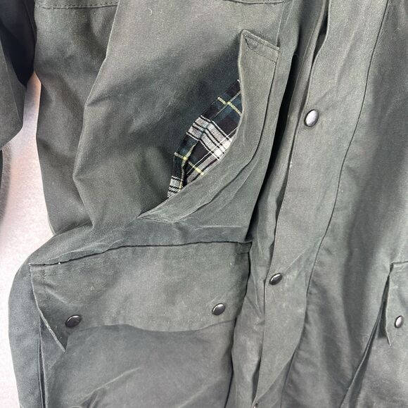 Vintage Smith & Wesson Jacket Mens XL Green Waxed Barn Field Coat 90s - Picture 14 of 16